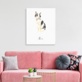 Aangepaste Cat Portrait Waterverf Canvas Afdruk (Insitu (Woonkamer))