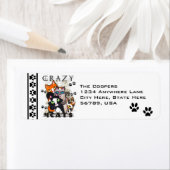 Aangepaste Cat Return-adreslabels Etiket (Insitu)