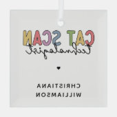 Aangepaste CAT Scan Technoloog CT Tech Geschenken Glas Ornament (Achterkant)