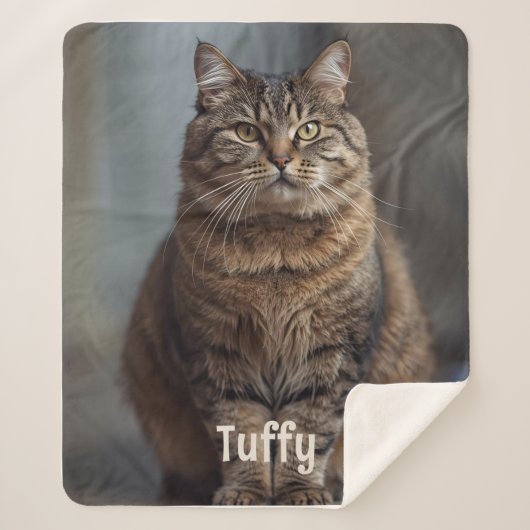Aangepaste Cat Sherpa Deken Huisdier Ouder Gift Id (Voorkant)