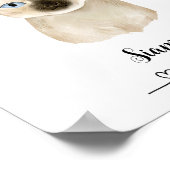 Aangepaste Cat Siamese Pet Wall Art Poster (Hoek)