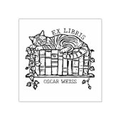 Aangepaste  Cat Sleeping Bookplate Rubberstempel (Afrduk)