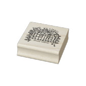 Aangepaste  Cat Sleeping Bookplate Rubberstempel (Stempel)