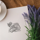 Aangepaste  Cat Sleeping Bookplate Rubberstempel