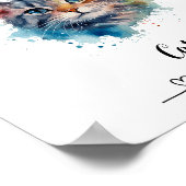 Aangepaste Cat Tabby Wall Art Poster (Hoek)