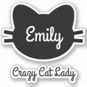 Aangepaste Cat Vinyl gesneden Stickers (Voorkant)