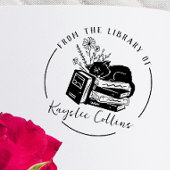 Aangepaste Cat Zelfinking Rubber Bibliotheek Boeks Zelfinktende Stempel