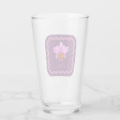 Aangepaste Cattleya Orchid Motif Print Glas (Achterkant)
