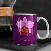 Aangepaste Cattleya Orchid Motif Print Koffiemok