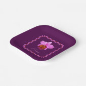 Aangepaste Cattleya Orchid Motif Print Papieren Bordje (Gebogen)