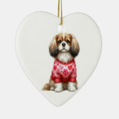 Aangepaste Cavalier King Charles Spaniel Dog Valen Keramisch Ornament (Rechts)