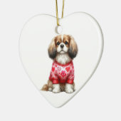 Aangepaste Cavalier King Charles Spaniel Dog Valen Keramisch Ornament (Links)