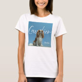Aangepaste Cavalier King Charles Spaniel Foto Retr T-shirt (Voorkant)