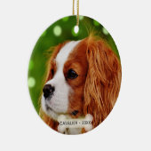 Aangepaste Cavalier King Charles Spaniel Hond Foto Keramisch Ornament (Rechts)