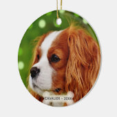 Aangepaste Cavalier King Charles Spaniel Hond Foto Keramisch Ornament (Links)