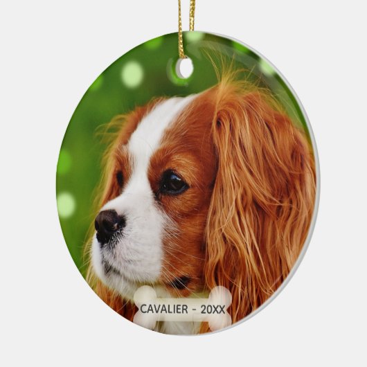 Aangepaste Cavalier King Charles Spaniel Hond Foto Keramisch Ornament (Links)