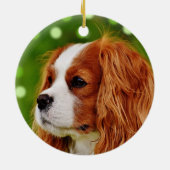Aangepaste Cavalier King Charles Spaniel Honden Fo Keramisch Ornament (Achterkant)