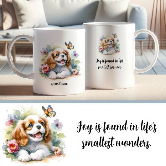 Aangepaste Cavalier King Charles Spaniel Mok en Qu