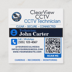 Aangepaste CCTV-service en camerasysteem Vierkante Visitekaartje