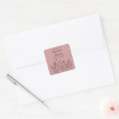 Aangepaste 'Celebrate the Life'-herdenkingskaars Vierkante Sticker (Envelop)