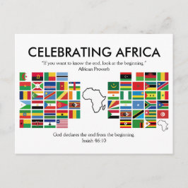Aangepaste CELEBRATING AFRIKA-vlaggen Feestdagenkaart