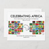 Aangepaste CELEBRATING AFRIKA-vlaggen Feestdagenkaart (Voorkant / Achterkant)