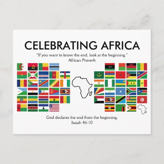 Aangepaste CELEBRATING AFRIKA-vlaggen Feestdagenkaart (Voorkant)