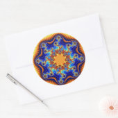 Aangepaste Celestial Fractalscope Grote ronde Stic Sticker (Envelop)