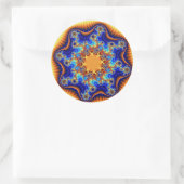 Aangepaste Celestial Fractalscope Grote ronde Stic Sticker (Tas)