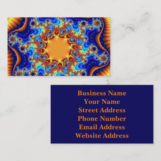 Aangepaste Celestial Fractalscope Zakelijke Kaarte Visitekaartje (Voorkant / Achterkant)