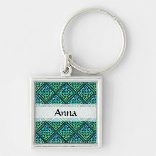 Aangepaste Celtic Knot - Diamond Blue Green Sleute Sleutelhanger