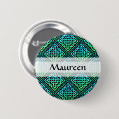 Aangepaste Celtic Knot - Diamond Tegel Blauwgroen Ronde Button 5,7 Cm (Voorkant /achterkant)