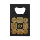 Aangepaste Celtic Knotwork Cross Creditkaart Flessenopener (Voorkant)