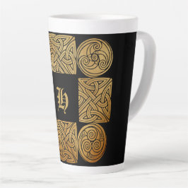 Aangepaste Celtic Knotwork Cross Latte Mok