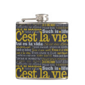 Aangepaste C'est La Vie-fles Heupfles (Voorkant)