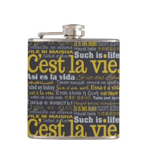 Aangepaste C'est La Vie-fles Heupfles