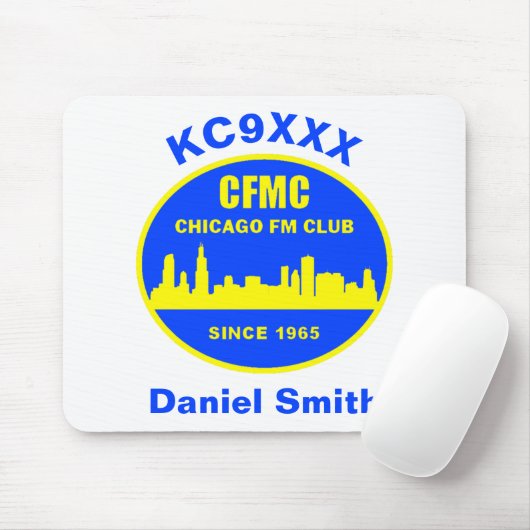 Aangepaste CFMC-Muismat met Callsign en naam Muismat (Met muis)