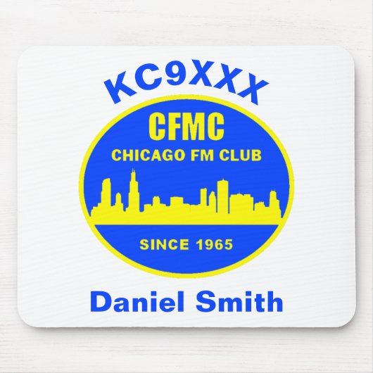 Aangepaste CFMC-Muismat met Callsign en naam Muismat (Voorkant)