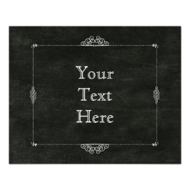 Aangepaste chalkboard afdrukken foto afdruk