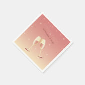 Aangepaste Champagne-bril Papier Napkins Servet (Hoek)