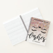 Aangepaste Champagne Lashes Benoeming Book Notitieboek (Binnen)