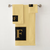 Aangepaste champagne met gouden Initialen badhandd Bad Handdoek (Insitu)