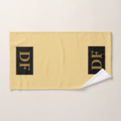 Aangepaste champagne met gouden Initialen handdoek (Handdoek)