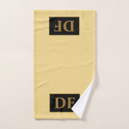 Aangepaste champagne met gouden Initialen handdoek