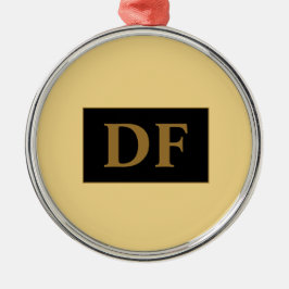 Aangepaste champagne met gouden Initialen Metalen Ornament