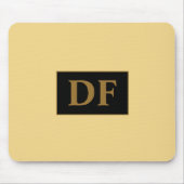 Aangepaste champagne met gouden Initialen Muismat (Voorkant)