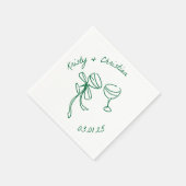 Aangepaste Champagne Toast bruiloft servetten (Hoek)