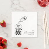 Aangepaste Champagne Tower Bachelorette Bruids Tro Servet (Insitu)