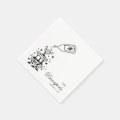 Aangepaste Champagne Tower Bachelorette Bruids Tro Servet (Hoek)