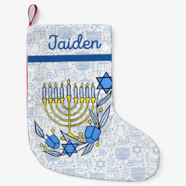 Aangepaste Chanoeka Dreidel kaarsen Chanoeka Blauw Kleine Kerstsok